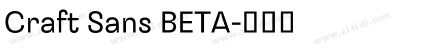 Craft Sans BETA字体转换